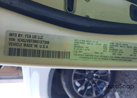 2022 Jeep Wagoneer Series Ii 4X4 from USA, damaged, VIN 1C4SJVBT0NS127398